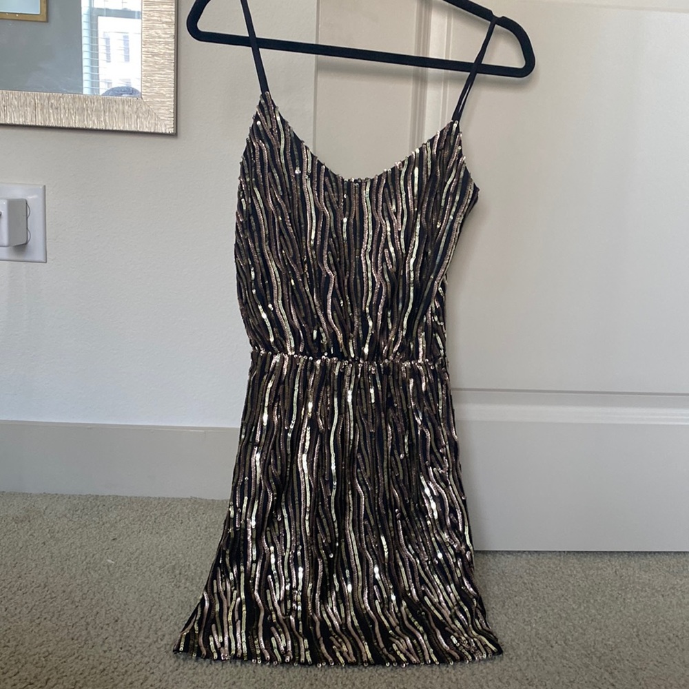 Oh My Love Metallic cocktail dress